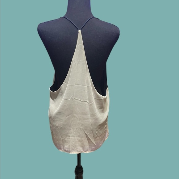 DOUBLE ZERO WHITE SPAGHETTI STRAP TOP SIZE MEDIUM GENTLY WORN - Picture 2 of 3